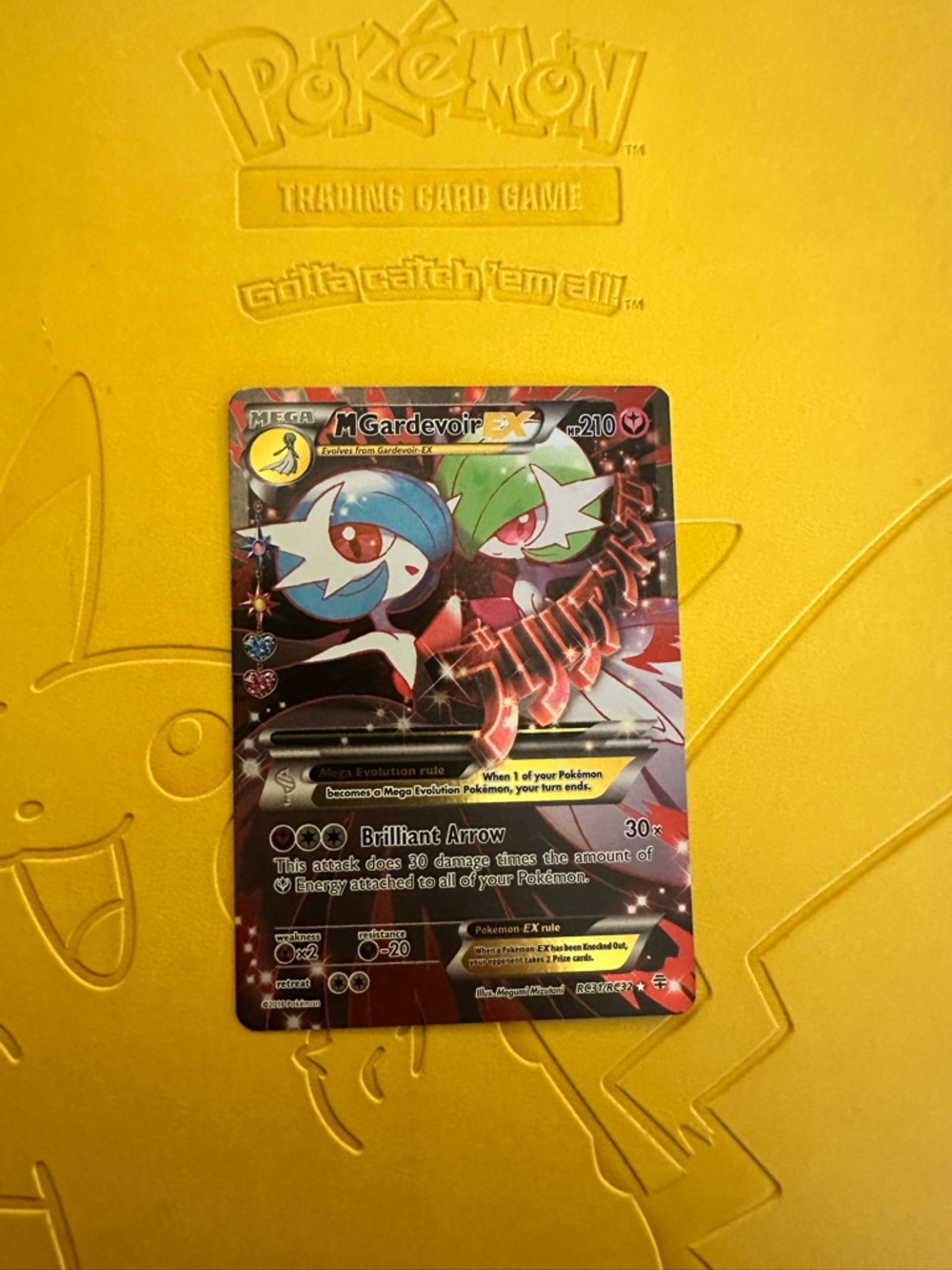 Pokémon M Gardevoir EX Holo Trading Card - Black with Pink & Green Art